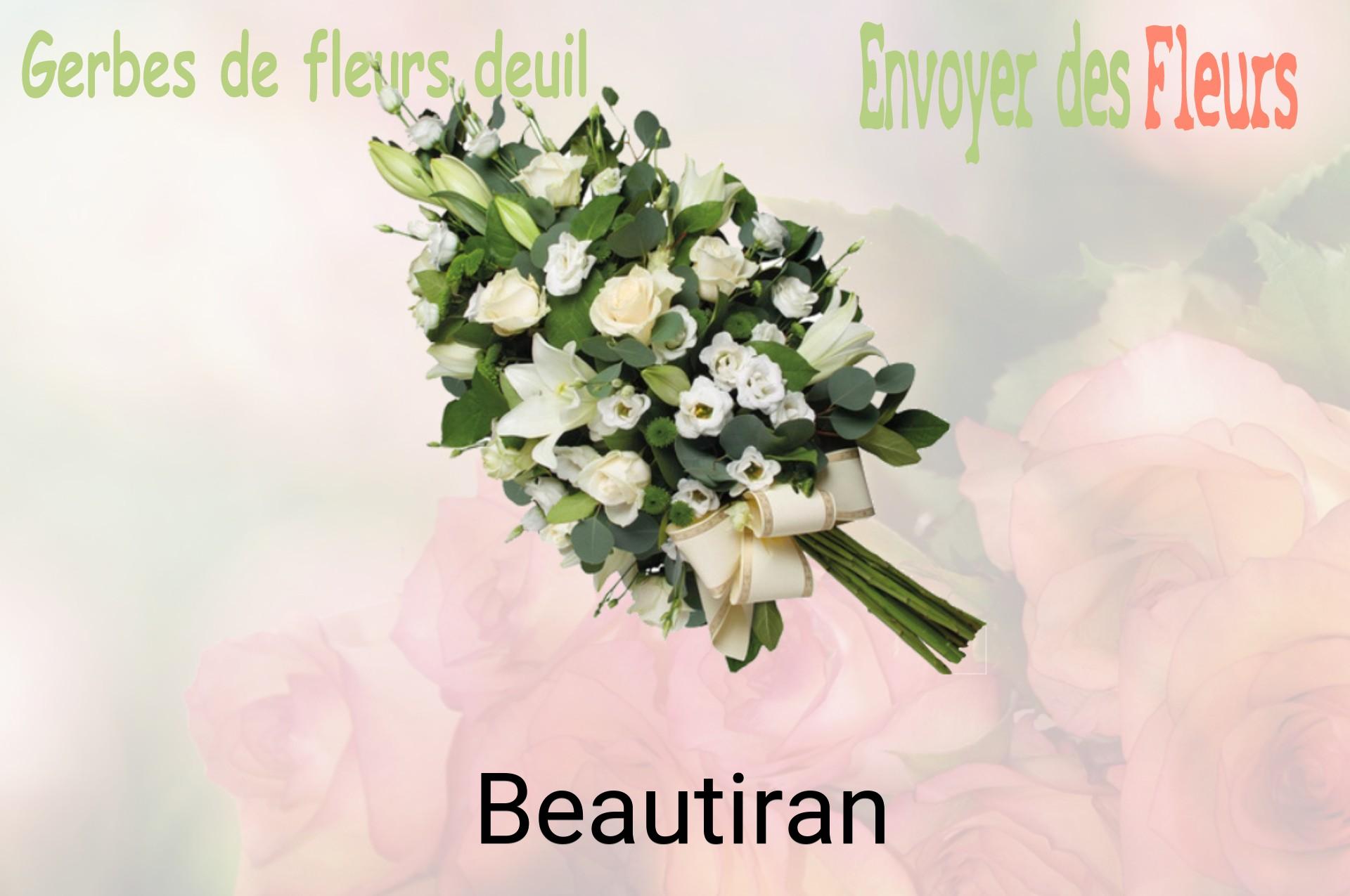 Gerbe de fleurs de deuil livrée à Beautiran